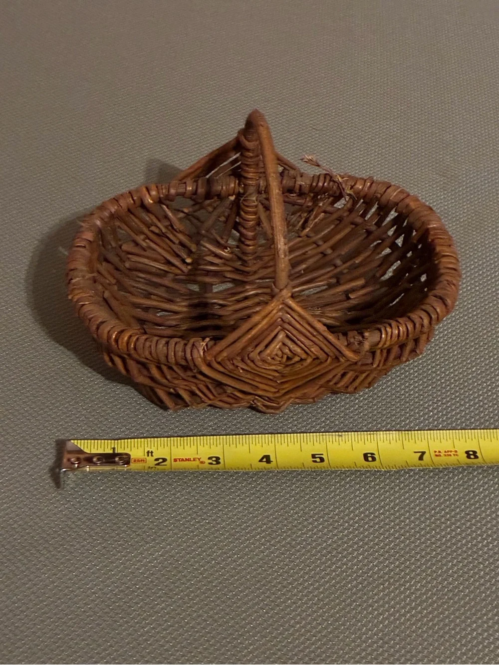 Small Decorative Wicker Basket with Handle